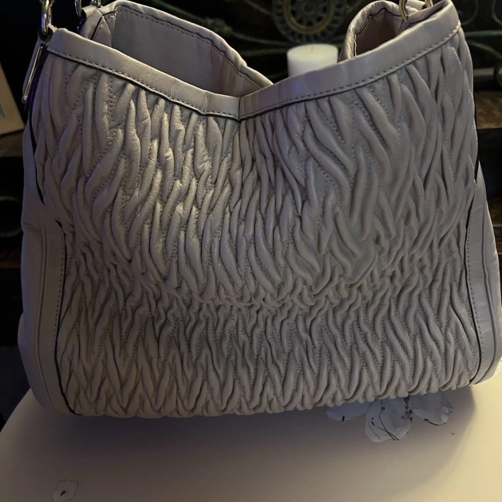 Coach 2013 Madison Pheobe Taupe Twisted Leather Shoulder Bag in EUC retail $498